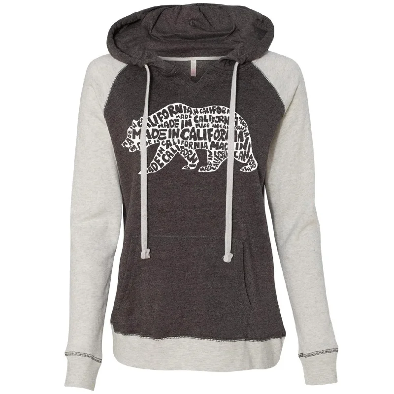 Made In California Bear Two Tones Hoodie