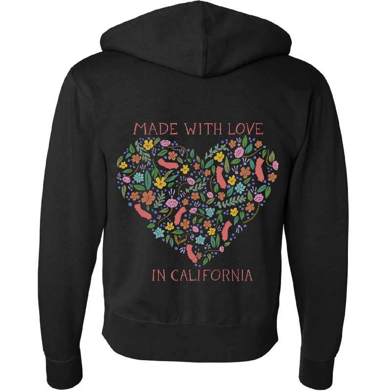 Made With Love Black Zip Hoodie