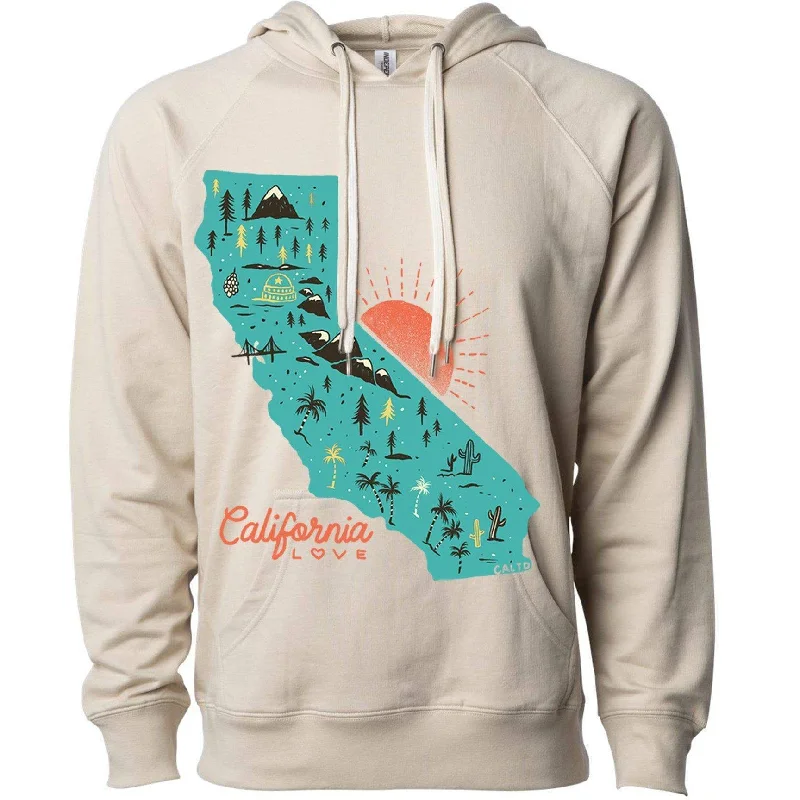 Map California Love Raglan Hoodie