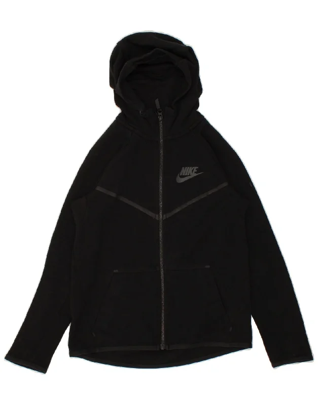 NIKE Boys Zip Hoodie Sweater 12-13 Years Large Black Cotton Hoodie with Pastel Soft Subtle NIKE Boys Zip Hoodie Sweater 12-13 Years Large Black Cotton Hoodie with Pastel Soft Subtle