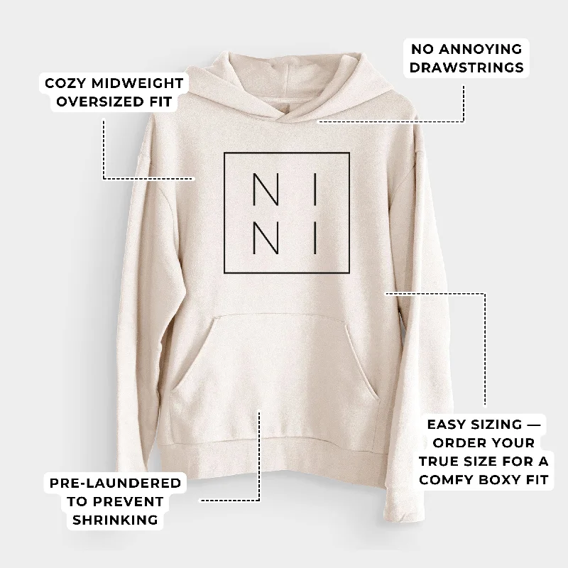 Nini Boxed  - Bodega Midweight Hoodie Hoodie with Frayed Bohemian Relaxed