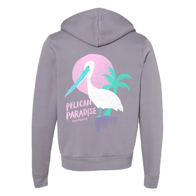 Pelican Paradise Storm Zipper Hoodie Hoodie with Elastic Cuffs Stretchable Comfortable Pelican Paradise Storm Zipper Hoodie Hoodie with Elastic Cuffs Stretchable Comfortable