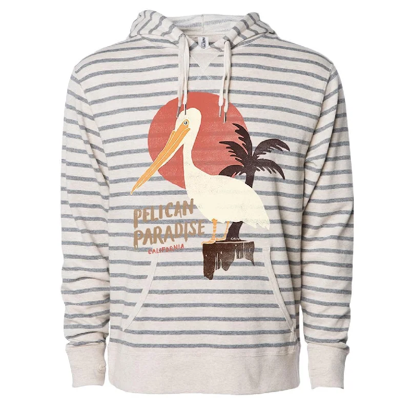 Pelican Paradise Stripes Hoodie Hoodie with Slim Fit Tailored Modern