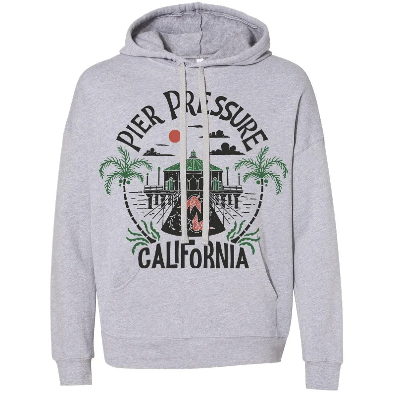 Pier Pressure Drop Shoulder Hoodie Hoodie with Mesh Breathable Sporty
