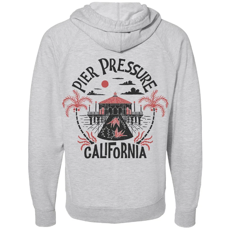 Pier Pressure Raglan Zipper Hoodie Hoodie with Thumb Holes Functional Cozy