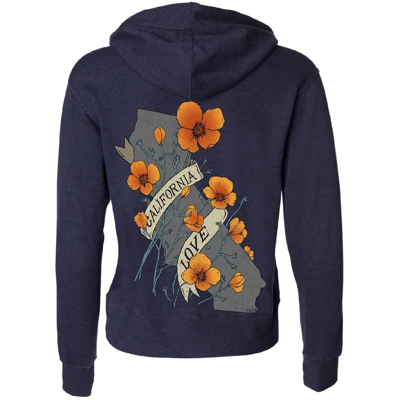 Poppies California Love Zip Up Hoodie