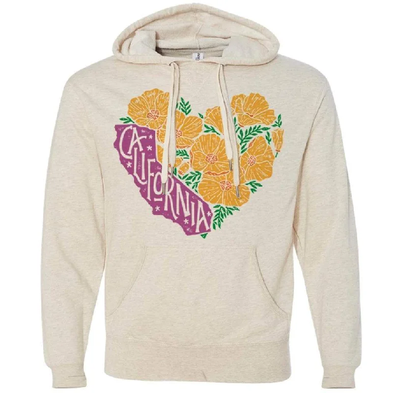 Poppy Heart Ivory Hoodie