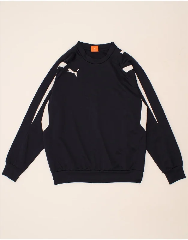PUMA Mens Sweatshirt Jumper Small Navy Blue Colourblock Cotton Hoodie with Lace Feminine Delicate PUMA Mens Sweatshirt Jumper Small Navy Blue Colourblock Cotton Hoodie with Lace Feminine Delicate