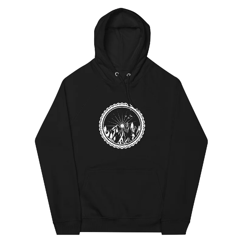 Rad mit Bergen drinnen - Unisex Premium Organic Hoodie