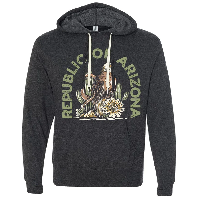 Republic Of Arizona Hoodie Hoodie with Ribbed Neckline Snug Warm