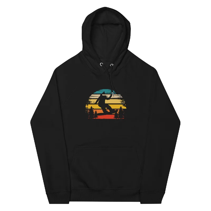 Retro Sonne und Snowboarding - Unisex Premium Organic Hoodie