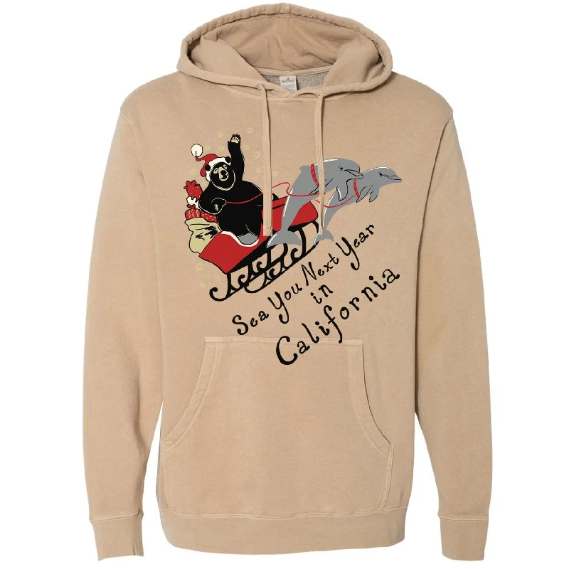 Santa Bear Tan Hoodie