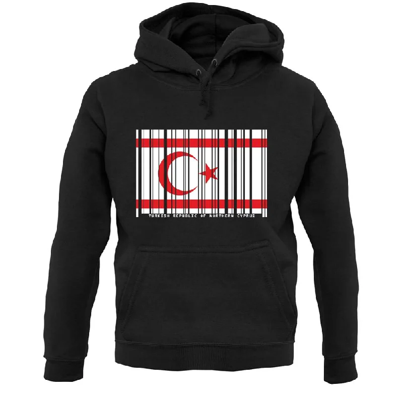 Turkish Republic Of Northern Cyprus Barcode Style Flag Unisex Hoodie