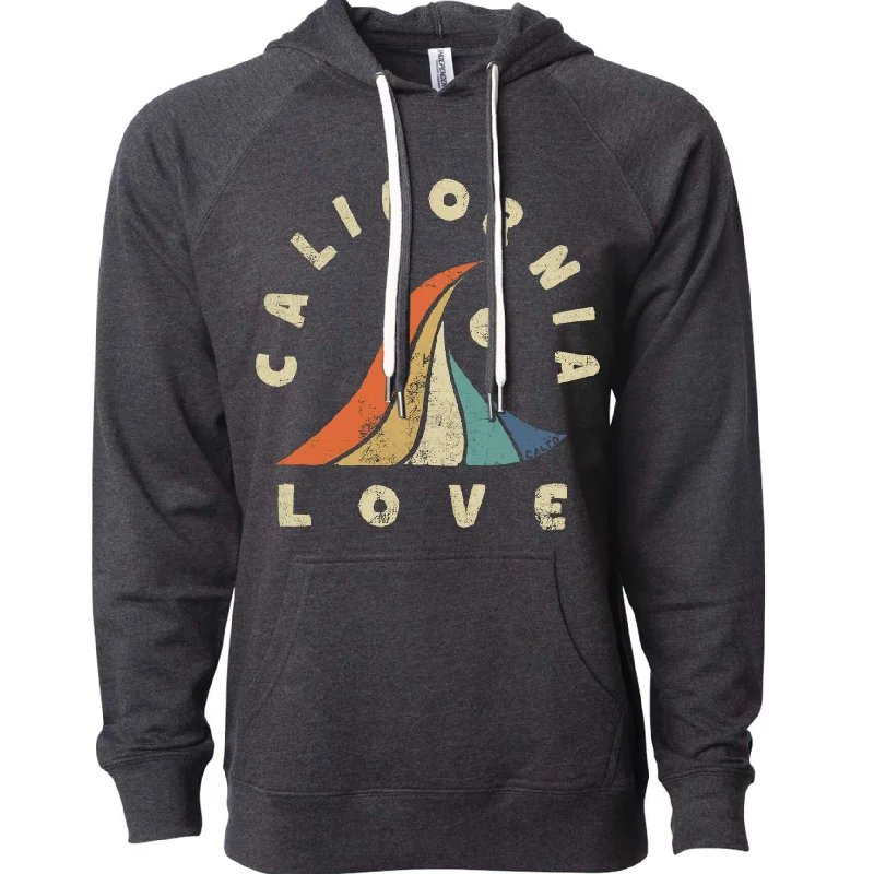 Wave California Love Raglan Hoodie Hoodie with High Neck Warm Protective