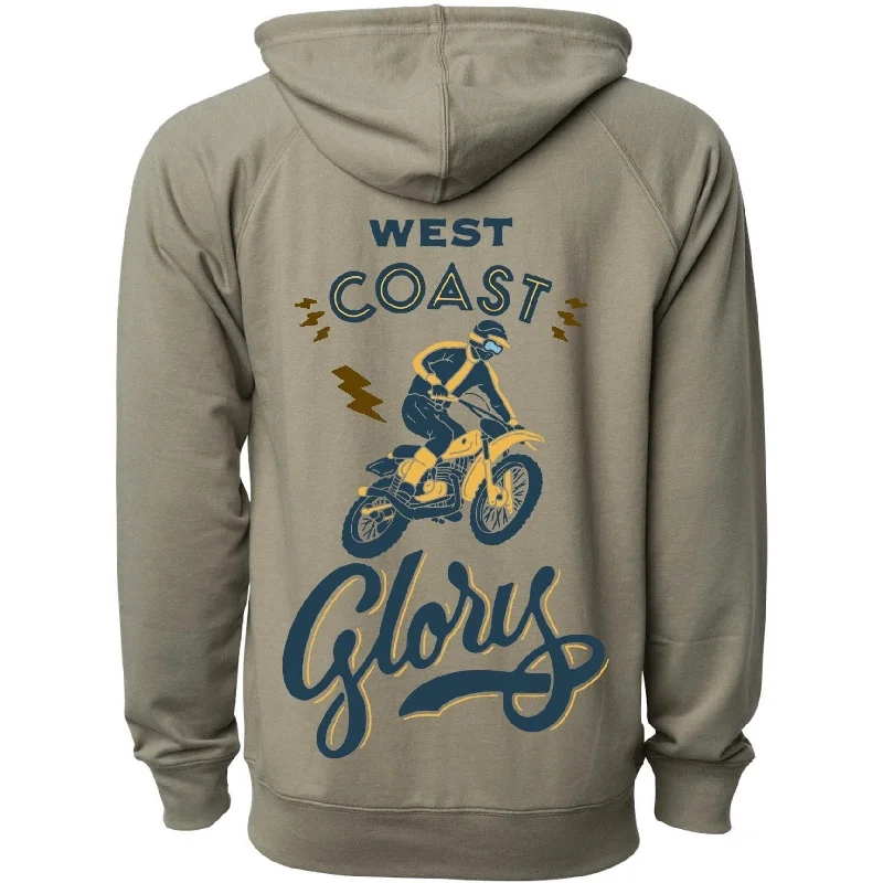 West Coast Glory Raglan Zip Up Hoodie