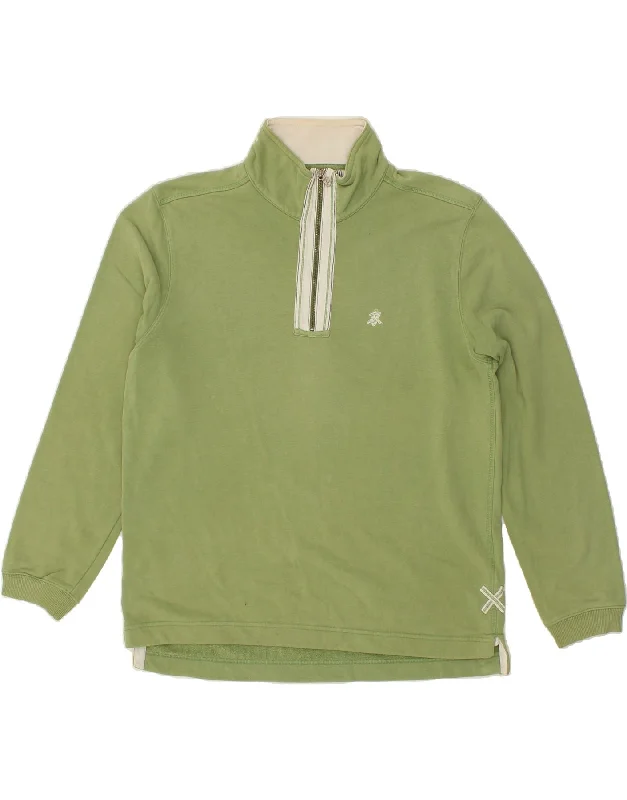 WHITE STUFF Mens Zip Neck Sweatshirt Jumper XL Green Cotton Hoodie with Reflective Safety Nightwear WHITE STUFF Mens Zip Neck Sweatshirt Jumper XL Green Cotton Hoodie with Reflective Safety Nightwear