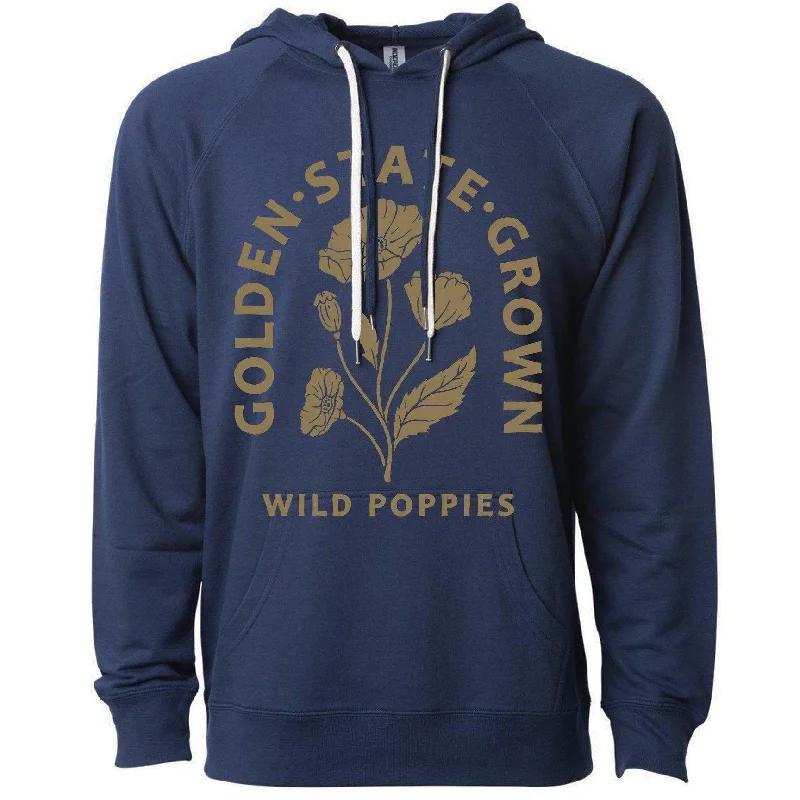 California Wild Poppies Raglan Hoodie