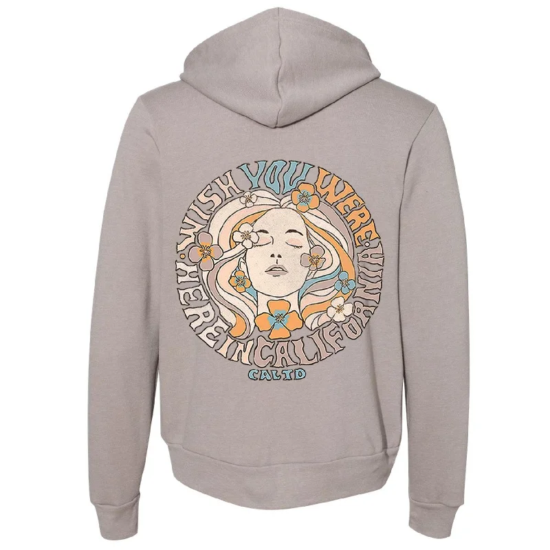 Wish Girl Zipper Hoodie Hoodie with Toggle Buttons Decorative Unique