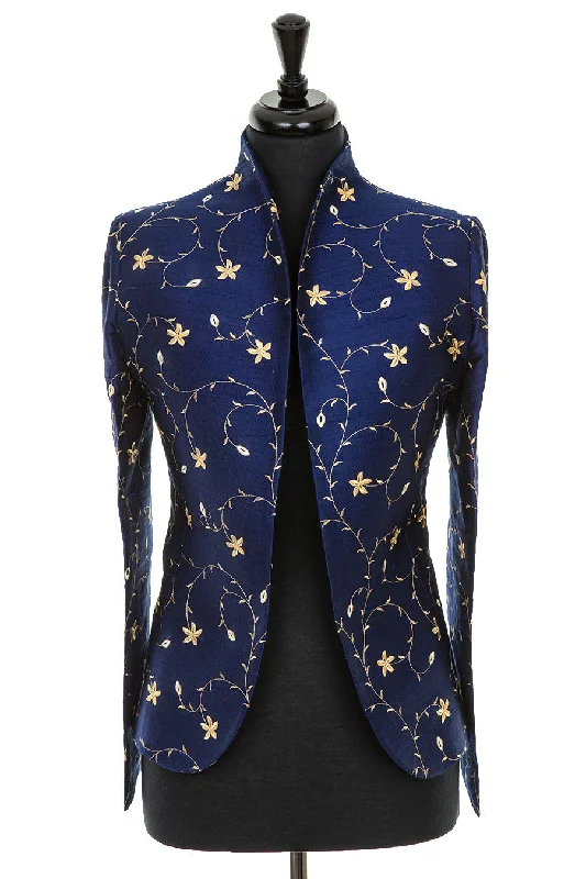 Anya Jacket in Royal Belted Jacket Elasticated Jacket Padded Jacket