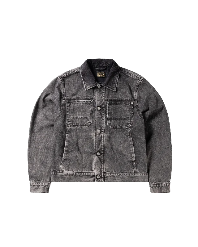 Acid Wash Denim Work Jacket