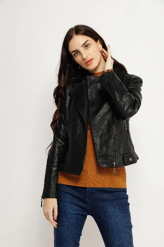 BIKERS JACKET2 HTW-851 Hooded Jacket Caped Jacket Shawl Collar Jacket