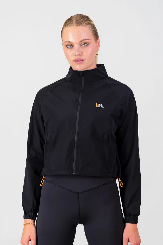 Dune Jacket - Black Ribbed Jacket Pleated Jacket Ruffled Jacket