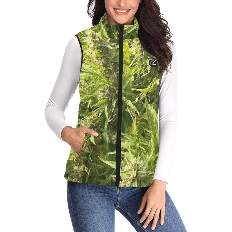 FZ  Women's Puff Jacket Weed Vest Print Jacket Jacquard Jacket Embroidered Jacket