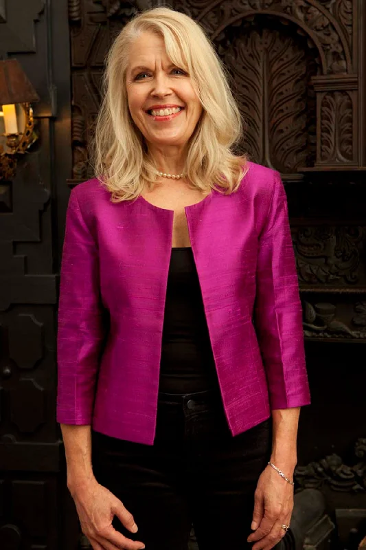 Juna Jacket in Wild Orchid Toggled Jacket Drawstring Jacket Belted Jacket