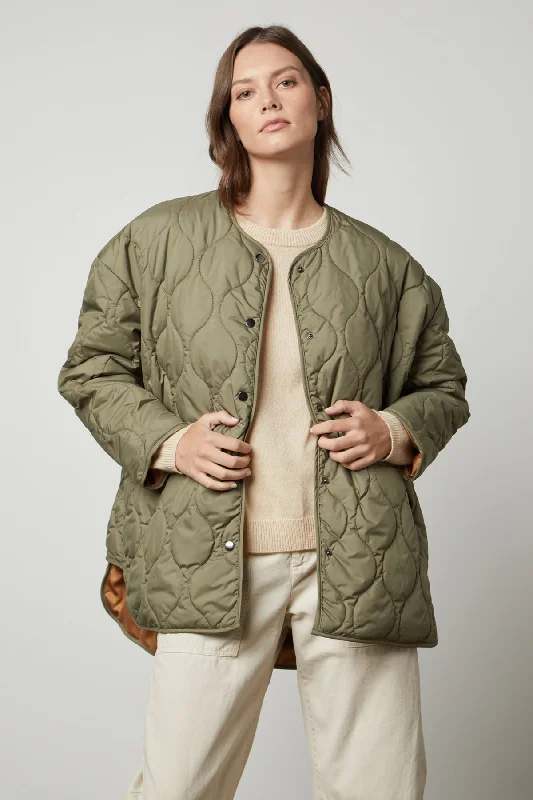 PAITYN QUILTED JACKET V-Neck Jacket Boat Neck Jacket Square Neck Jacket