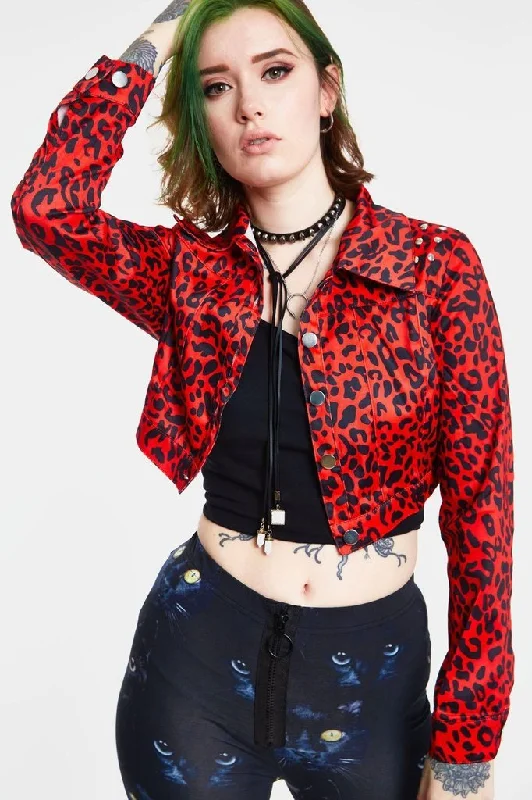 Red Leopard Print Jacket