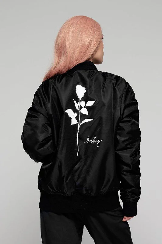Rose MA1 Jacket - Unisex Chenille Jacket Brocade Jacket Lace Jacket