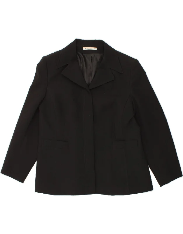 ST. BERNARD Womens Open Blazer Jacket UK 18 XL Black Polyester Print Jacket Jacquard Jacket Embroidered Jacket ST. BERNARD Womens Open Blazer Jacket UK 18 XL Black Polyester Print Jacket Jacquard Jacket Embroidered Jacket