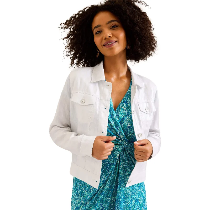 Tommy Bahama Women's Shimmer Two Palms Linen Jacket - White Chenille Fabric Brocade Fabric Lace Fabric Tommy Bahama Women's Shimmer Two Palms Linen Jacket - White Chenille Fabric Brocade Fabric Lace Fabric