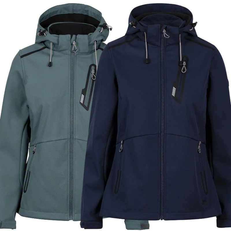 Trespass Womens Neman Softshell Jacket Tiered Jacket Buttoned Jacket Zippered Jacket Trespass Womens Neman Softshell Jacket Tiered Jacket Buttoned Jacket Zippered Jacket