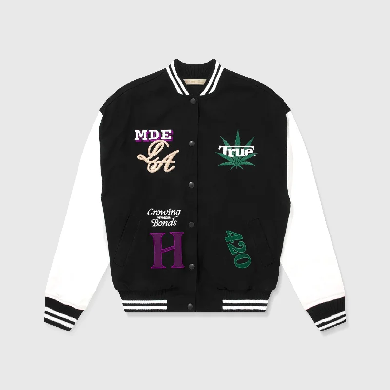 True X Herb Bomber Jacket  - Black