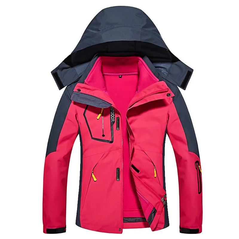 Women's 3-in-1 Waterproof Thermal Jacket Striped Jacket Polka Dot Jacket Floral Jacket Women's 3-in-1 Waterproof Thermal Jacket Striped Jacket Polka Dot Jacket Floral Jacket