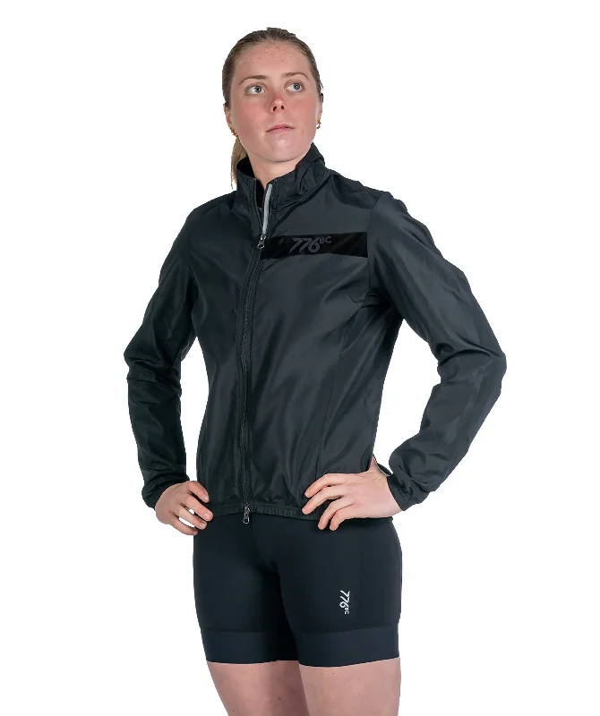 Women's Cirrostratus Wind Jacket - Black Mesh Jacket Canvas Jacket Denim Jacket