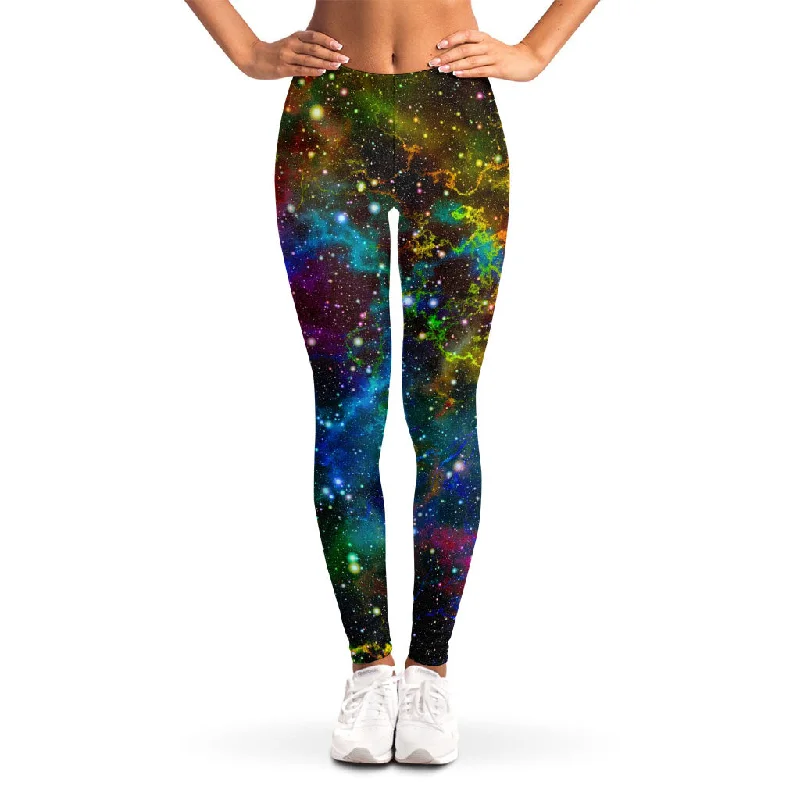 Abstract Colorful Galaxy Space Print Women's Leggings