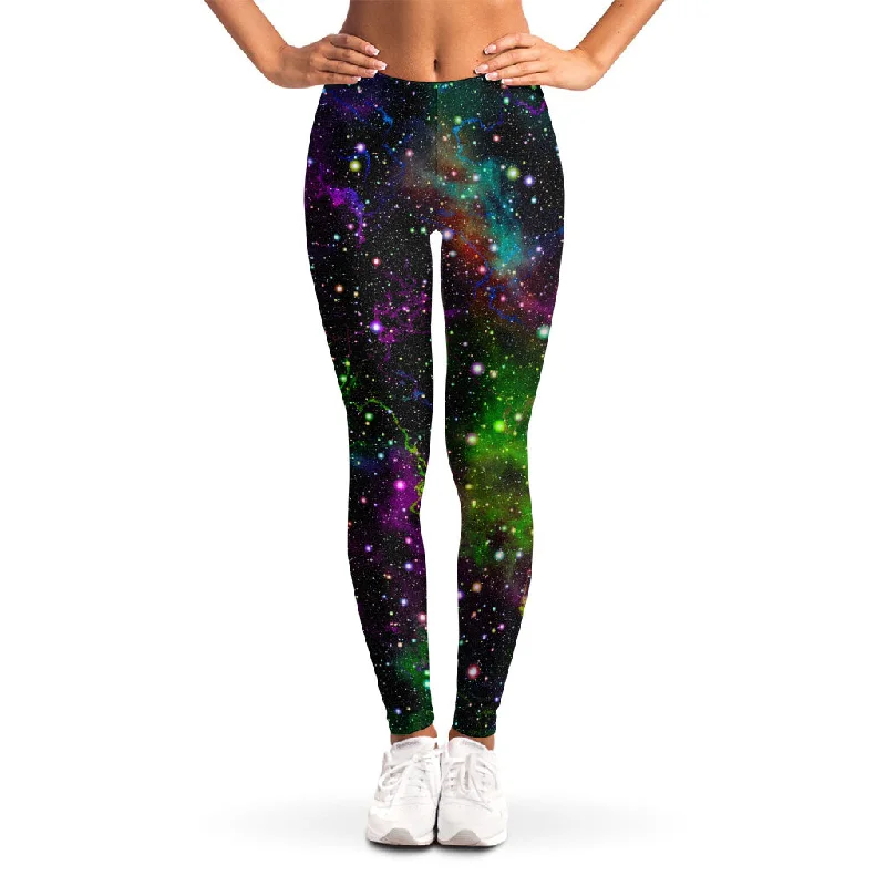 Abstract Dark Galaxy Space Print Women's Leggings