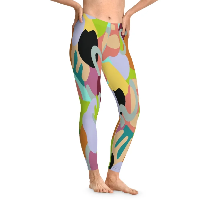 Abstract Wild Stretchy Leggings - Ships from The US Elegant Sheer Leggings