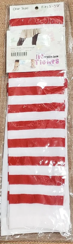 Ayla -- Women's Nylon Fashion Leggings -- Red/White Stripe Comfortable Capri-Length Leggings Ayla -- Women's Nylon Fashion Leggings -- Red/White Stripe Comfortable Capri-Length Leggings