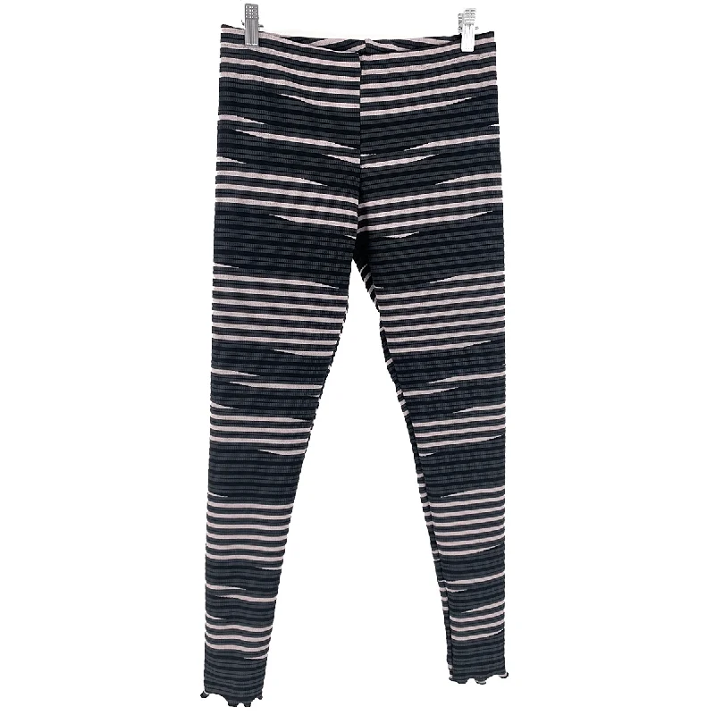 Charcoal Canelado Textured Legging Casual Sporty Leggings