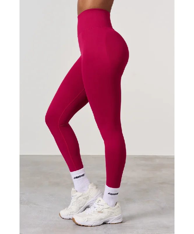 Famme Refine Scrunch Leggings Pink Fashionable Seamless Leggings
