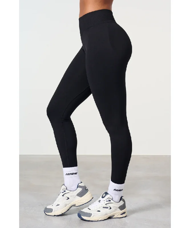 Famme Sculpt Scrunch Leggings Black Trendy Patterned Leggings