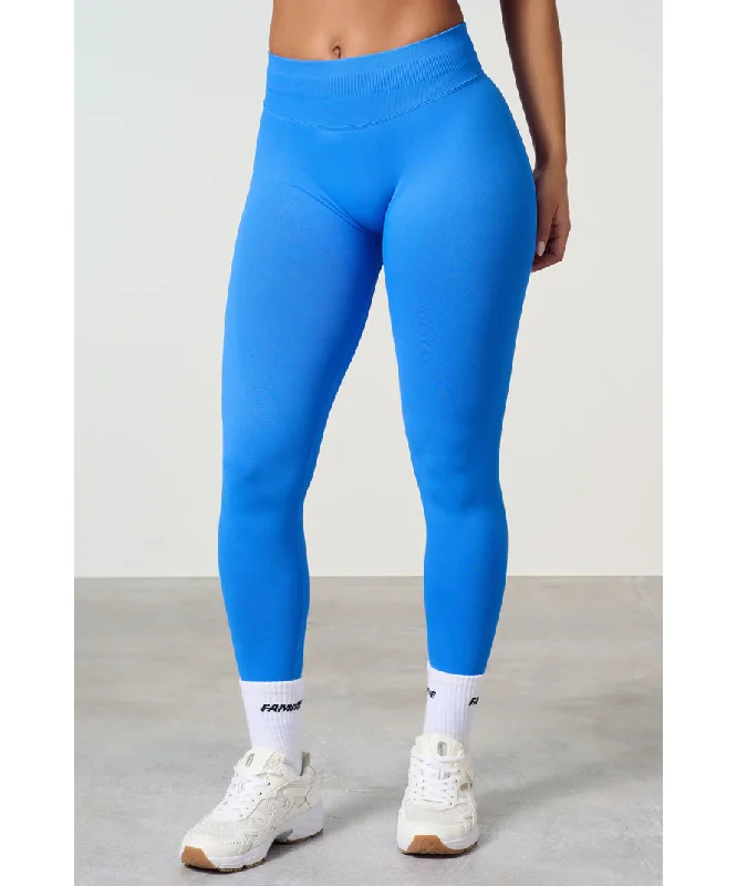 Famme Sculpt Scrunch Leggings Blue Stylish Compression Fit Leggings