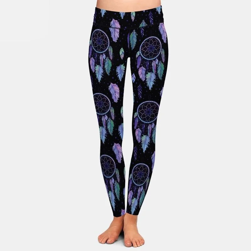 Ladies Fashion Dreamcatcher Design Printed Leggings