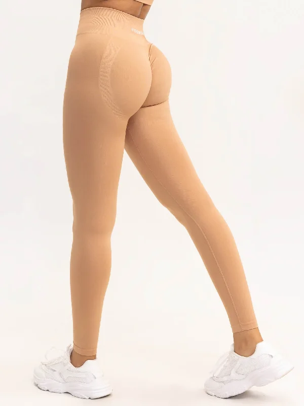 Lift 2.0 BBL Seamless Leggings - Tan Cozy Cotton Leggings