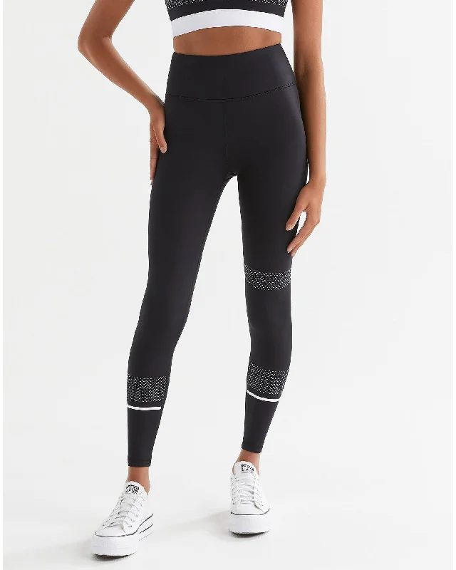 Lilybod Activate Full Length Legging - Black/White Fashionable Moisture-Wicking Leggings Lilybod Activate Full Length Legging - Black/White Fashionable Moisture-Wicking Leggings