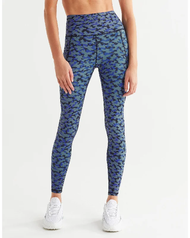 Lilybod Josi Legging - Blue Forest Print Fashionable Quick-Dry Yoga Pants
