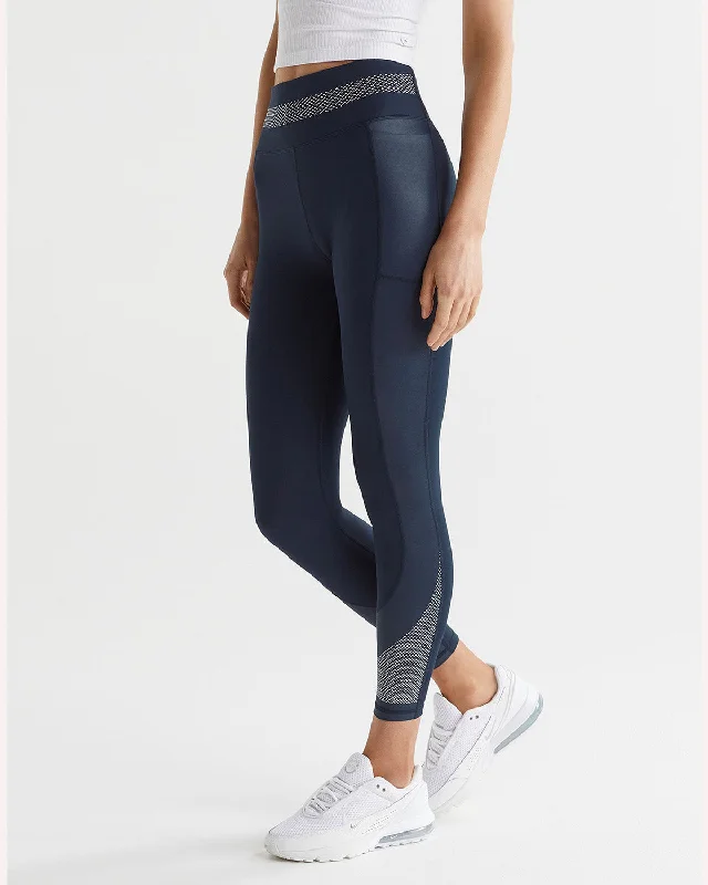 Lilybod Sasha Full Length Legging - Navy/White Comfortable Classic Yoga Leggings